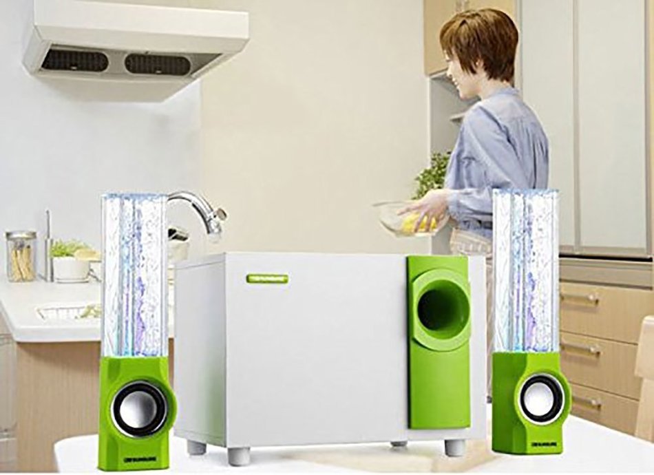 CREATESTAR Fountain Water Dance Speaker subwoofer 2.1 Creative Desktop PC Multimedia Wireless Bluetooth CSR 4.0... N6