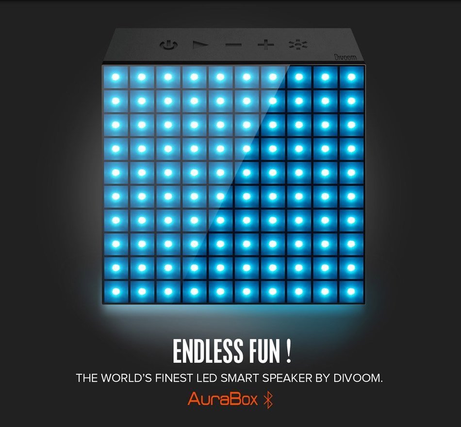 Raidfox&reg; Aurabox Wireless 4.0 Smart LED Speaker with APP Control for Pixel Art Creation + Animation and Social... N5