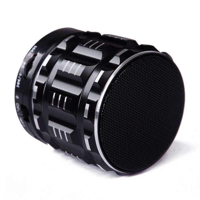 HDE Metallic Rechargeable Wireless Bluetooth Bass Speaker for Streaming Music (Black) N3