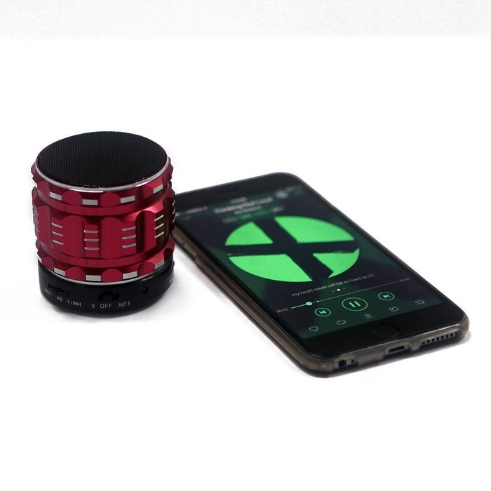 HDE Metallic Rechargeable Wireless Bluetooth Bass Speaker for Streaming Music (Black) N7