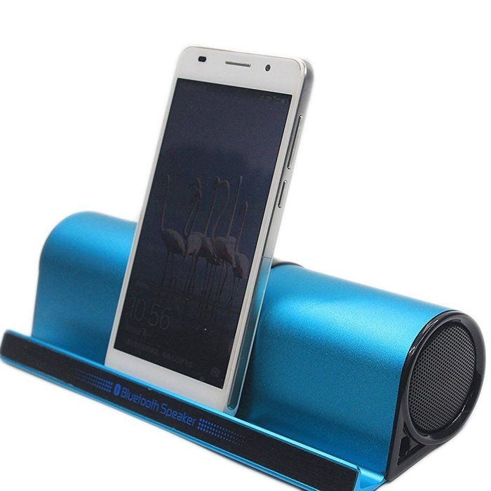 Aluminum Portable Bluetooth Speaker with Stand Dock for Ipad Iphone Samsung, 2x 3Watts, Enhanced Bass, 10 Hours... N4