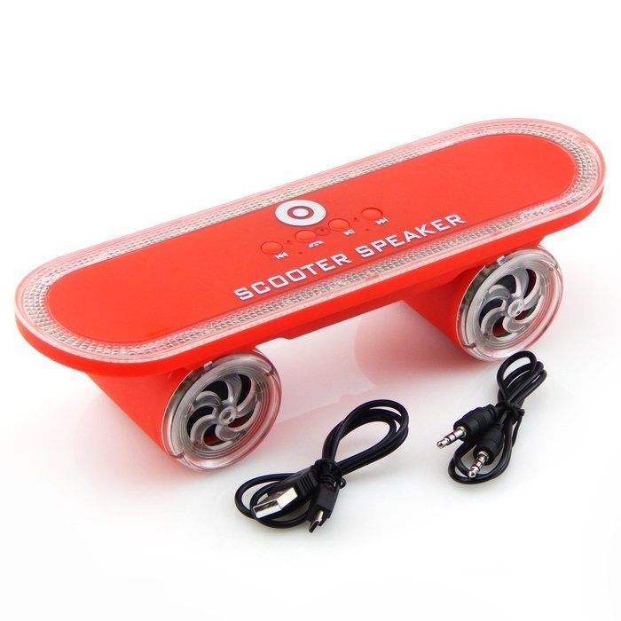 ER CHEN(TM) Scooter Bluetooth 3.0 Wireless Speaker with Led Light,Skateboard Stereo Speakers Portable MP3 Player... N2