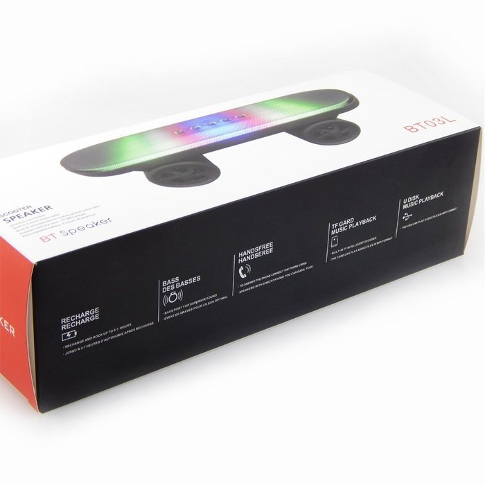 ER CHEN(TM) Scooter Bluetooth 3.0 Wireless Speaker with Led Light,Skateboard Stereo Speakers Portable MP3 Player... N7