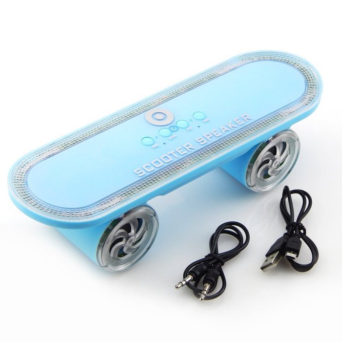 ER CHEN(TM) Scooter Bluetooth 3.0 Wireless Speaker with Led Light,Skateboard Stereo Speakers Portable MP3 Player... N9