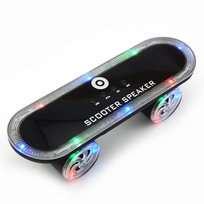 ER CHEN(TM) Scooter Bluetooth 3.0 Wireless Speaker with Led Light,Skateboard Stereo Speakers Portable MP3 Player... N12