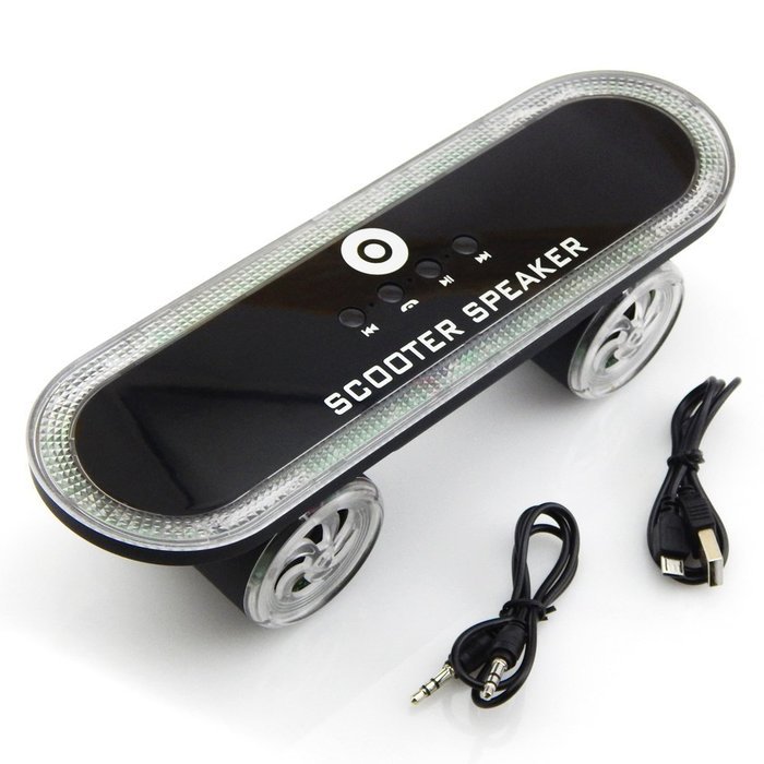 ER CHEN(TM) Scooter Bluetooth 3.0 Wireless Speaker with Led Light,Skateboard Stereo Speakers Portable MP3 Player... N13