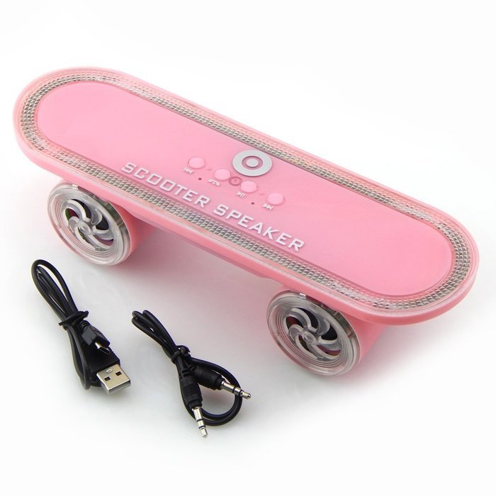 ER CHEN(TM) Scooter Bluetooth 3.0 Wireless Speaker with Led Light,Skateboard Stereo Speakers Portable MP3 Player... N17