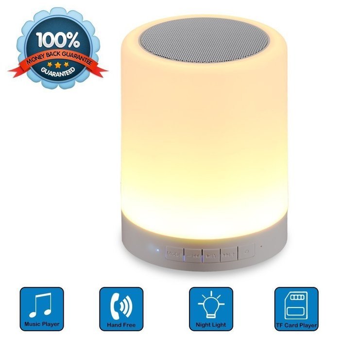 Kings & Queens Wireless Portable Multifunctional Bluetooth Speaker with Smart Touch LED Mood Lamp, Muisc Player...