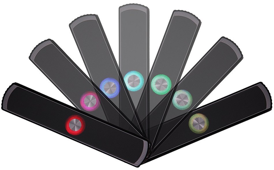 KEM Portable Wireless Bar Speaker With Enchanced Bass,Corlor LED,MutiFunction,Memory Card,FM Mode,Working with...