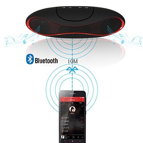 YOUNGFLY Portable Fashionable Wireless Bluetooth Super Bass Rugby Speaker Mic For Samsung iPhone iPad,Black N7