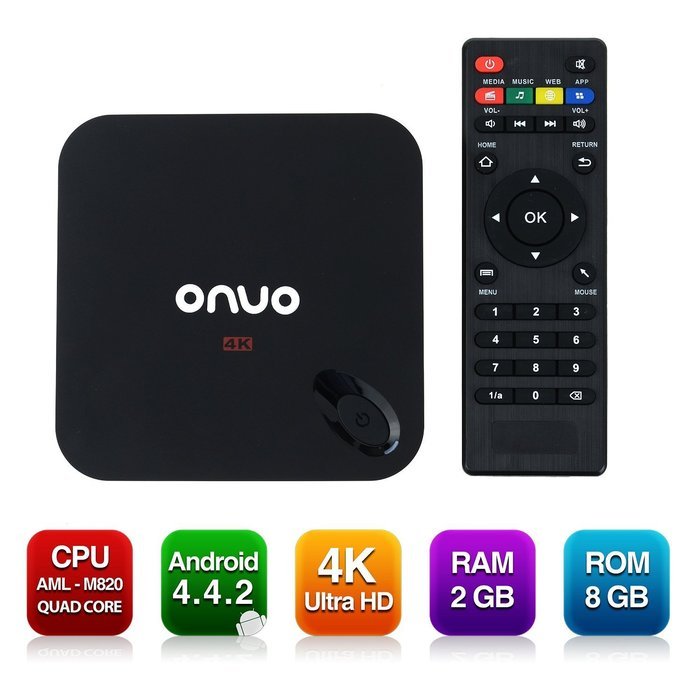 ONVO MXIII android tv box Mini PC 4K google android 4.4.2 Amlogic S802 Quad-Core 2GB/8GB Airplay Miracast DLNA...