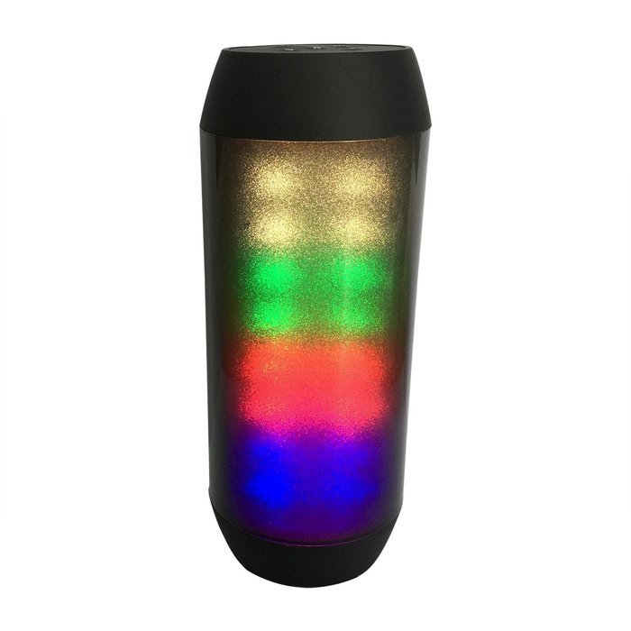 Music Speaker Bluetooth Wireless LED Flash Light Portable Stereo Sound Player JHW-V518, Black