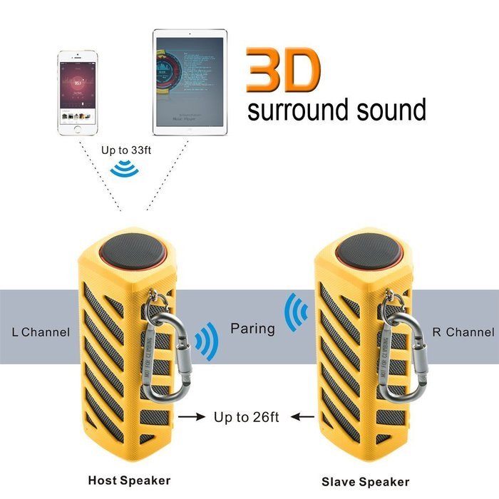 Hapyia Wireless Bluetooth Speaker - Yellow N2
