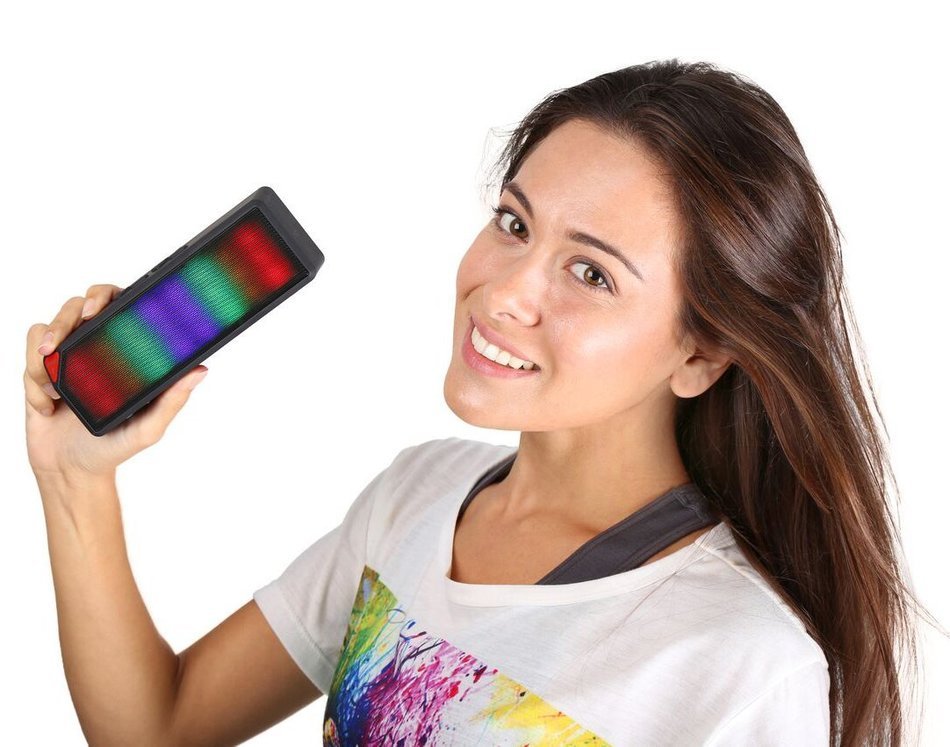 Led Bluetooth Speaker By Abco Tech - Multicolor Flashing Led Lights Speaker with Premium Sound Quality - Fm Radio... N2