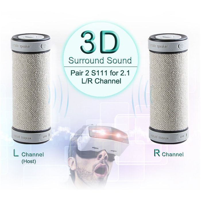 GGSDY Portable Wireless Bluetooth Speaker, 360 degree and 3D Stereo Surround Sound, Up to 18 Hours Playback Time... N16