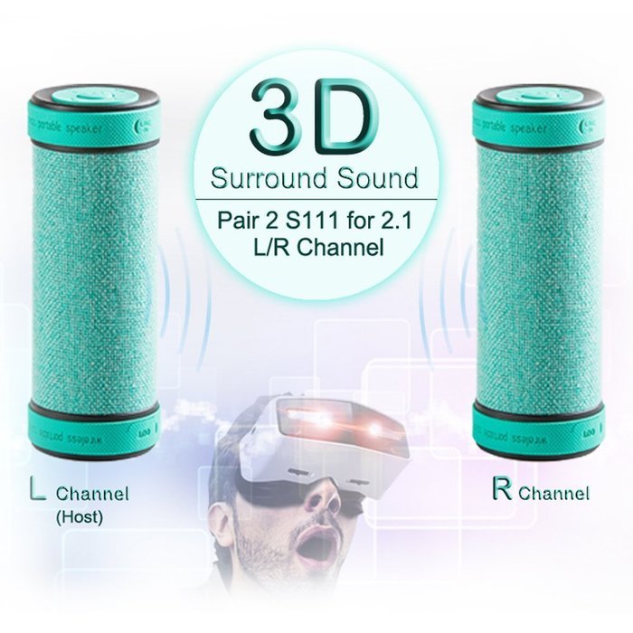 GGSDY Portable Wireless Bluetooth Speaker, 360 degree and 3D Stereo Surround Sound, Up to 18 Hours Playback Time... N23