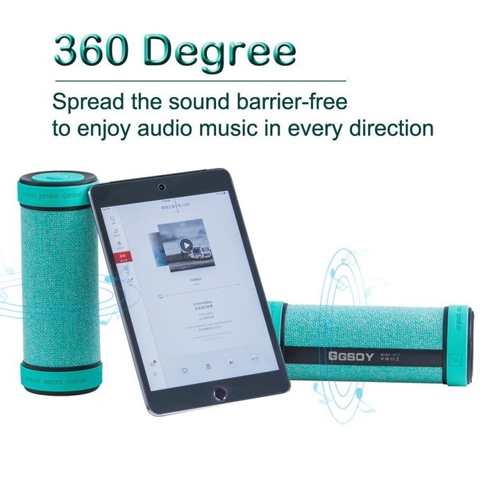 GGSDY Portable Wireless Bluetooth Speaker, 360 degree and 3D Stereo Surround Sound, Up to 18 Hours Playback Time... N25