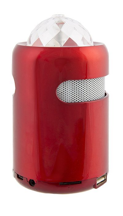 Maven Gifts: Wireless Disco Light Speaker in Red &ndash; Hi-Fi Speaker Quality &ndash; Works With Bluetooth, MP3, MP4 USB,... N4