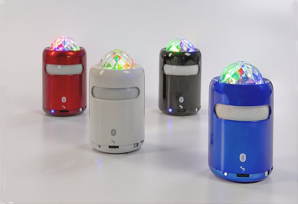 Maven Gifts: Wireless Disco Light Speaker in Red &ndash; Hi-Fi Speaker Quality &ndash; Works With Bluetooth, MP3, MP4 USB,... N5