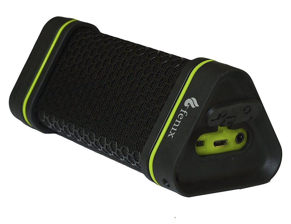 Fenix Water-Resistant Dustproof and Shockproof Black and Neon Green Triangle Shaped Portable Rugged Wireless Bluetooth... N2