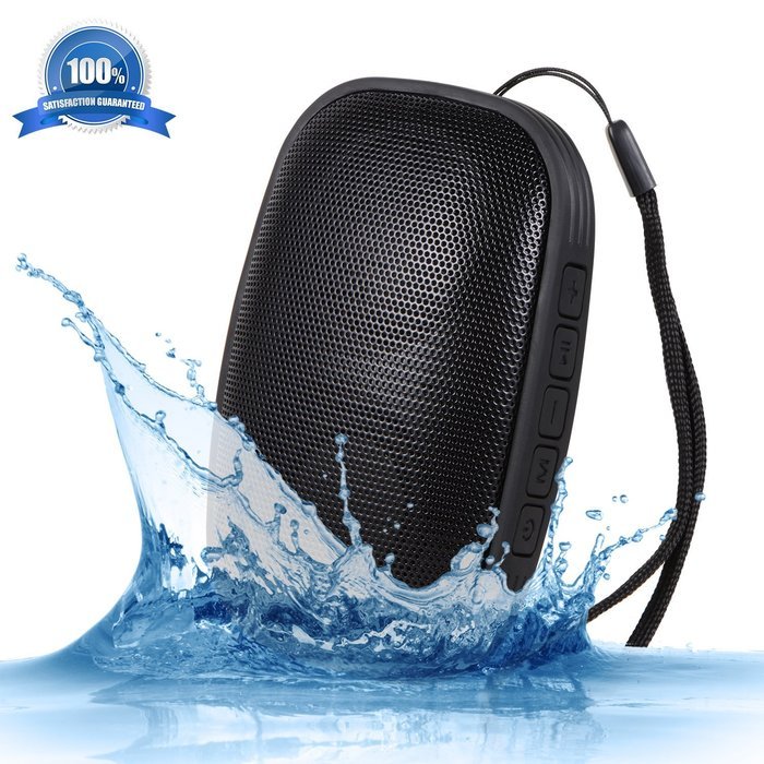 Atill Portable Wireless Bluetooth Speaker for iPhone, iPad, Samsung (Outdoor, Waterproof) - Black