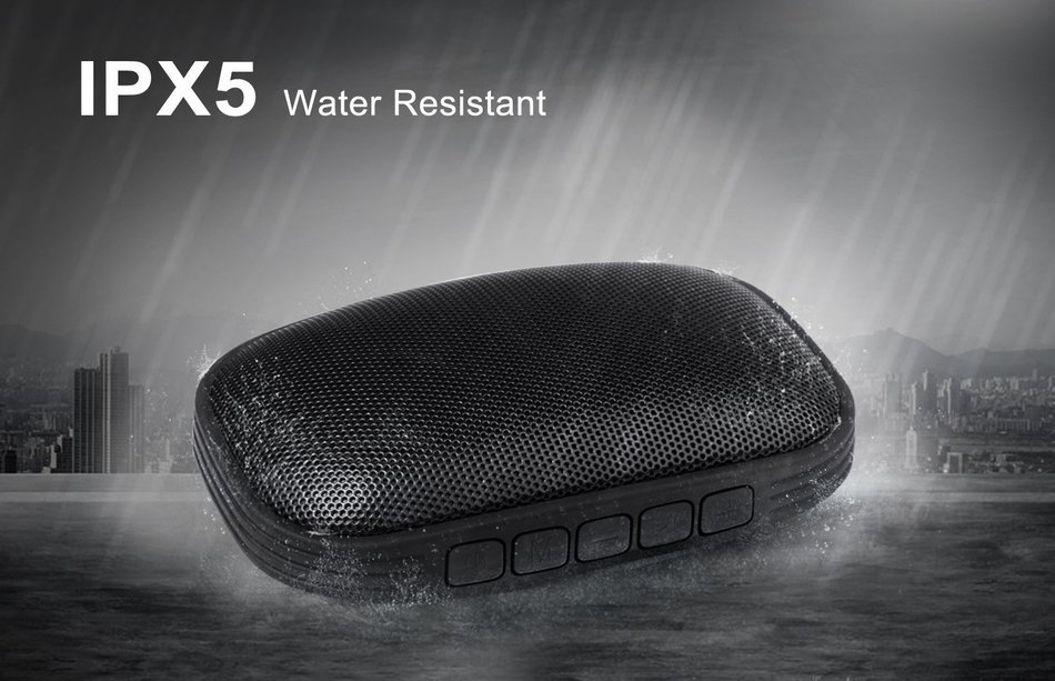 Atill Portable Wireless Bluetooth Speaker for iPhone, iPad, Samsung (Outdoor, Waterproof) - Black N3