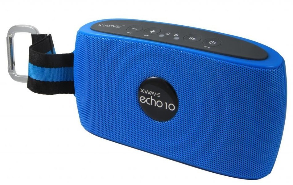 Xwave Echo 6W or 10W Hi-Fi Portable Wireless Bluetooth Speaker with Built-In Microphone, Blue