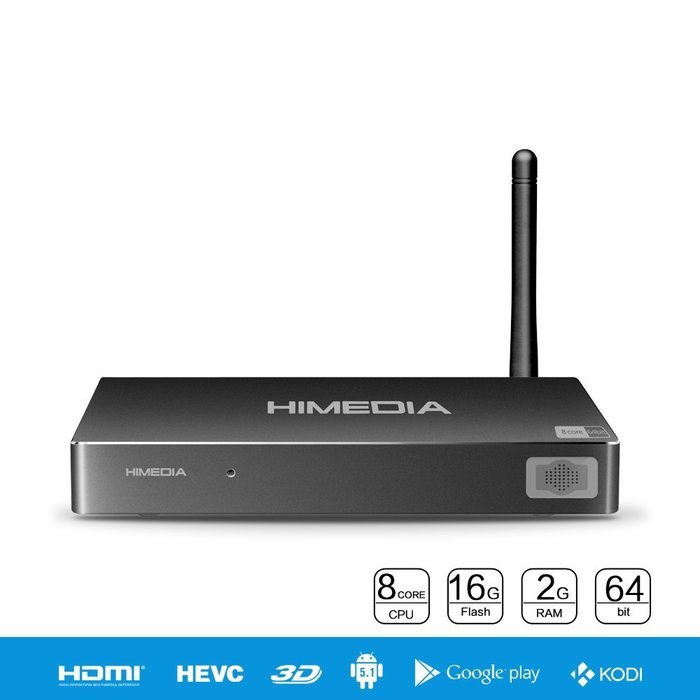 HiMedia H8 64bit Octa-Core Android 5.1 Lollipop TV Box 2GB RAM 16GB ROM RK3368 chipset with 4K60, 3D, 3D BD-ISO... N2