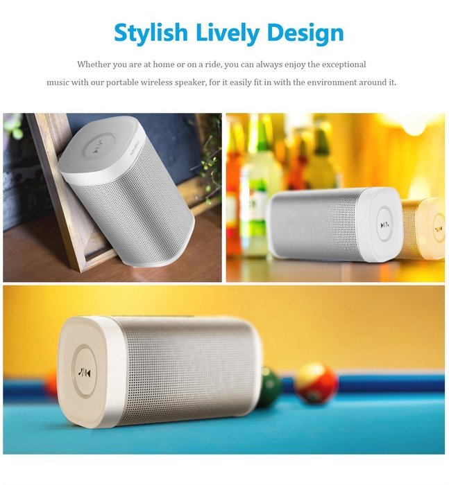 Bluetooth Speakers, Mindkoo Ultra Portable Smart Wireless Bluetooth 4.0 Stereo Speakers for Outdoor, Camping,... N6