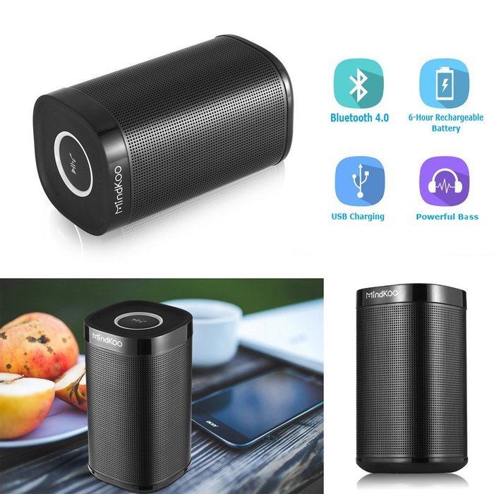 Bluetooth Speakers, Mindkoo Ultra Portable Smart Wireless Bluetooth 4.0 Stereo Speakers for Outdoor, Camping,... N11