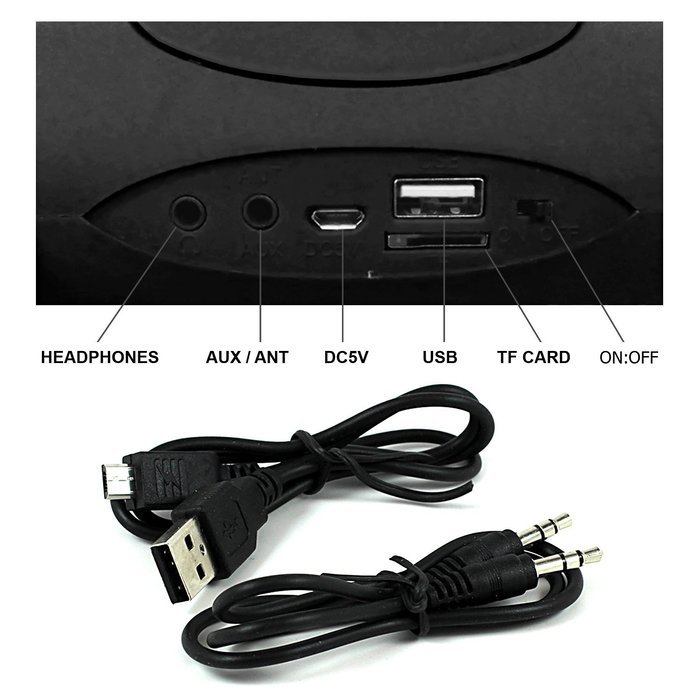 Wireless Bluetooth Speaker USB SD Card Music Player From Fibonic - Best Compact Portable Speakers - Loudest Sound... N23