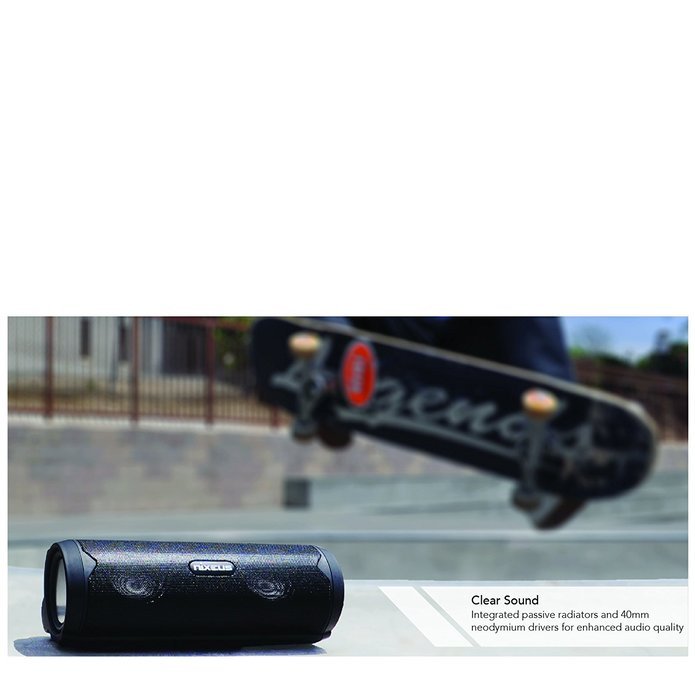 Nixeus ARC 4.0 Ultra-Portable Bluetooth 4.0 Wireless Speaker with aptX, Internal USB Power Bank, Built in Speakerphone... N6
