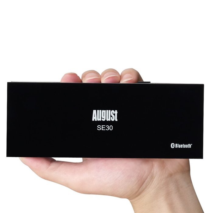 August SE30 Portable Bluetooth Speaker - Compact Wireless SoundBar with 3.5mm in and Rechargeable Battery (Gray... N12