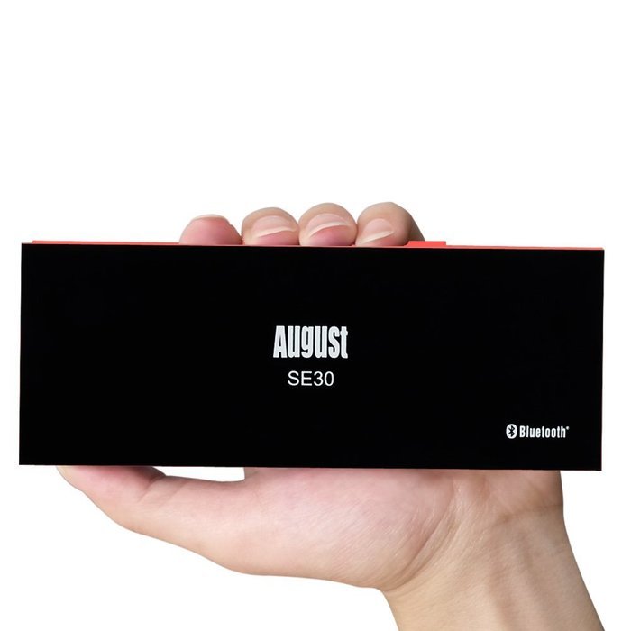 August SE30 Portable Bluetooth Speaker - Compact Wireless SoundBar with 3.5mm in and Rechargeable Battery (Gray... N25