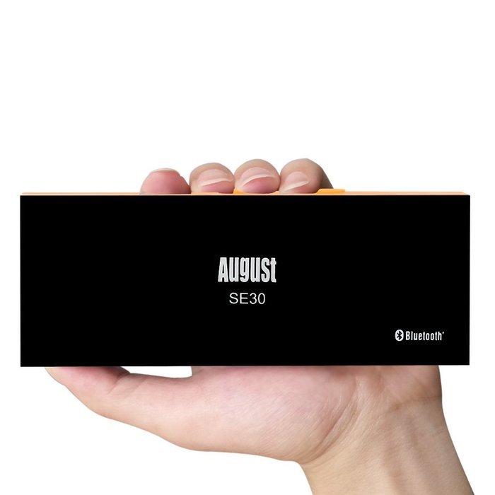 August SE30 Portable Bluetooth Speaker - Compact Wireless SoundBar with 3.5mm in and Rechargeable Battery (Gray... N38