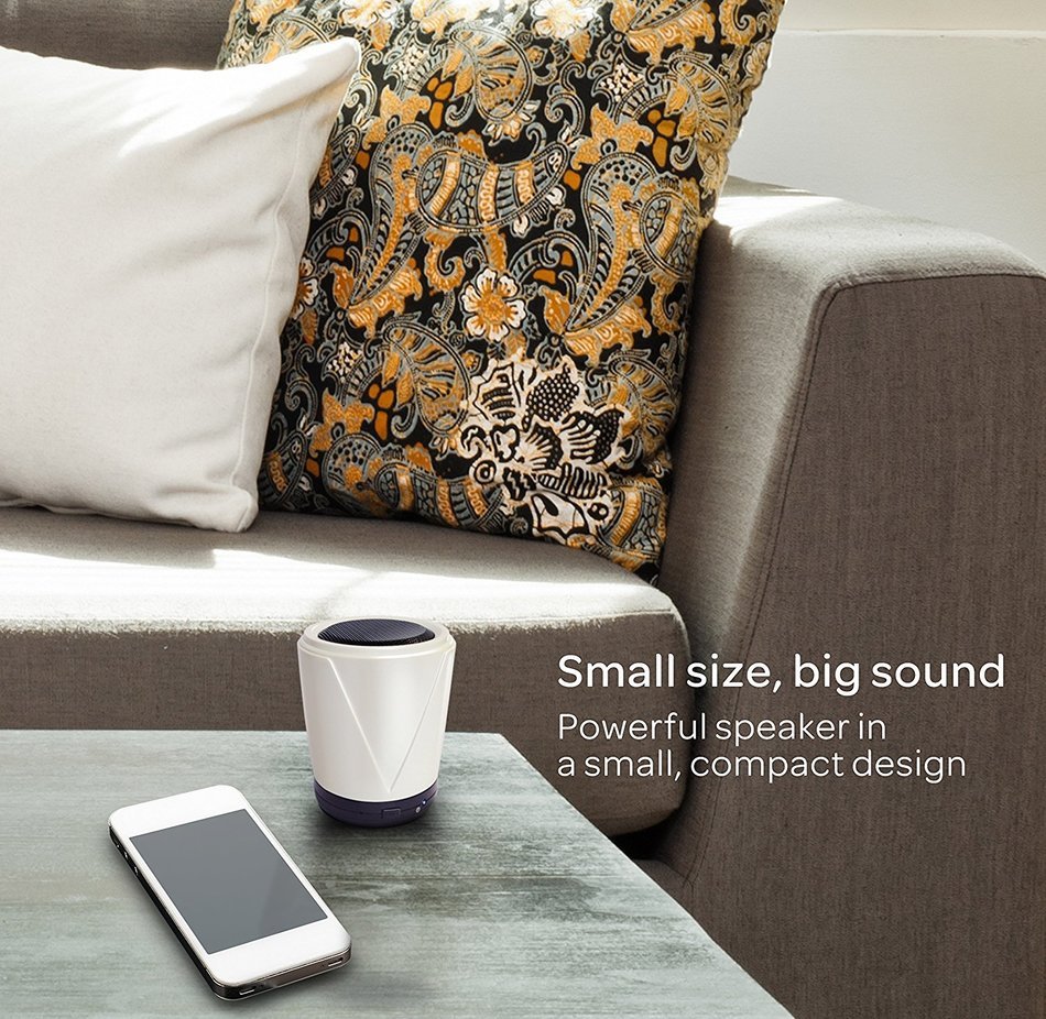 AT&T Hot Joe Portable Wireless Speaker for Smartphones - Retail Packaging - White N2