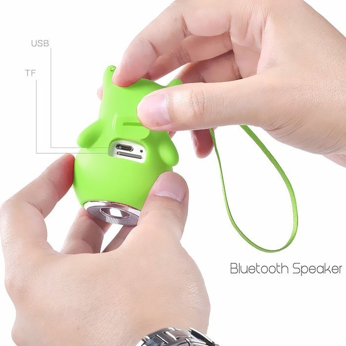 Smileto Mini Pig Outdoor & Shower Waterproof Portable Wireless Bluetooth Speaker With Hands Free Calling, Rechargeable... N4