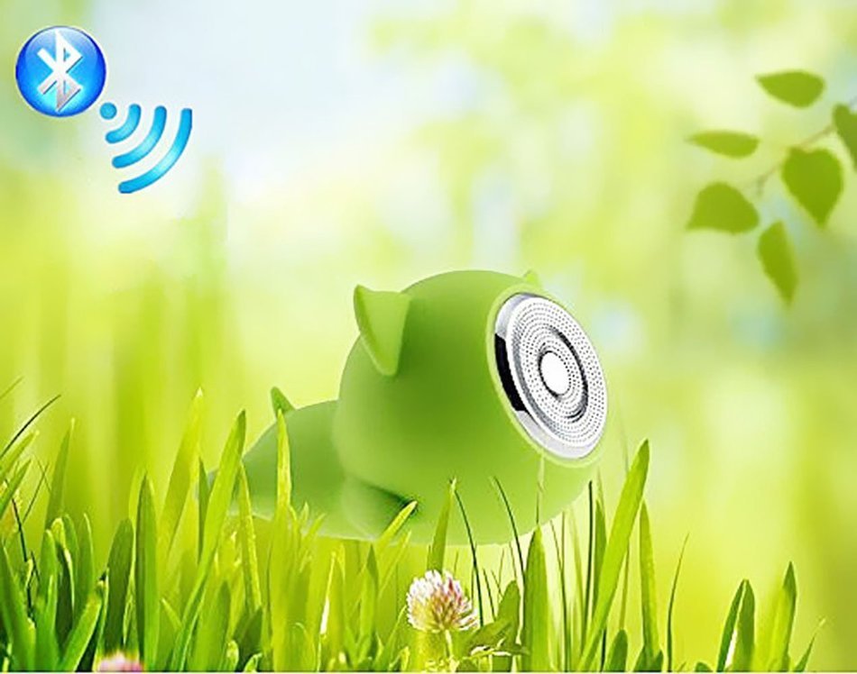 Smileto Mini Pig Outdoor & Shower Waterproof Portable Wireless Bluetooth Speaker With Hands Free Calling, Rechargeable... N5