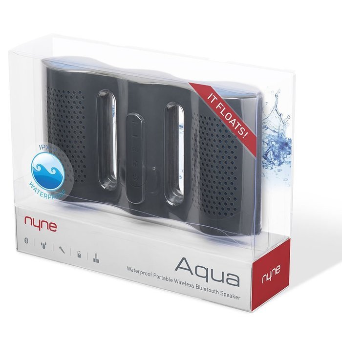 NYNE Aqua IPX7 Rated Waterproof Floating Portable Bluetooth Speaker with Built in Hands free Microphone (Grey... N12