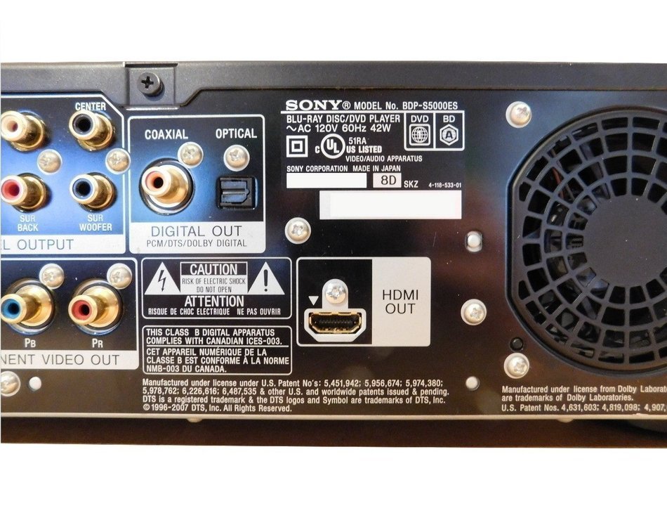 Sony HD 1080p Blu-ray DVD Disc Player - BDP-S5000ES N6