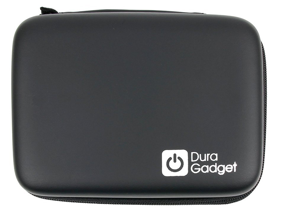 DURAGADGET Premium Quality Black Hard Shell EVA Box Case with Carabiner Clip & Twin Zips for NEW JBL Clip / Clip... N3