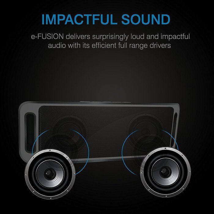 XTRA e-FUSION Wireless 4.1 Bluetooth Speaker Portable Stereo FM Radio, High-Def Crystal Sound, Upto 128GB Micro... N10
