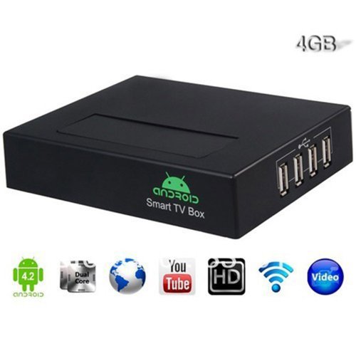 Kingzer Dual Core Android 4.2 TV BOX 2.5in HDD Slot 1080P HD DLNA Wifi Ethernet HDMI VGA N5