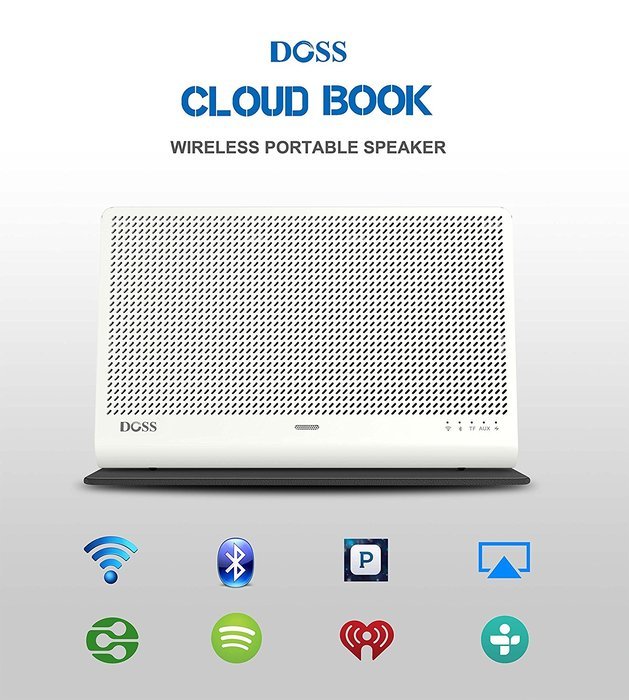 DOSS Cloud Book Wireless Portable Bluetooth 4.0 & Wi-Fi Straming Music speaker,support Pandora,Spotify,iHeart,... N5