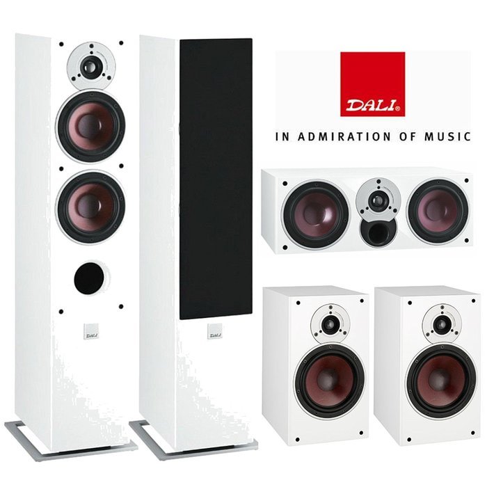 Dali 5-Piece Speaker System with Zensor 5, Zensor 3, and Zensor Vokal in White