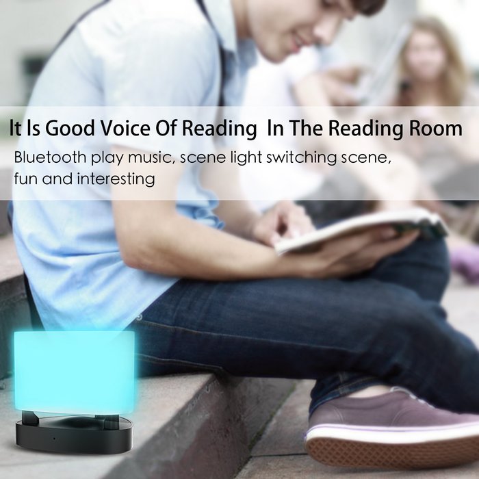 Wireless Bluetooth Portable Mini LED Color Changing Speaker, APP Light Control, 16 Million Colors and Hands Free... N6