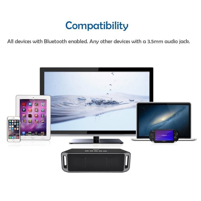 VtoSmart Stereo Waterproof Outdoor Portable Bluetooth Wireless Speaker,Louder Dual-Driver and Built-in Microphone... N13