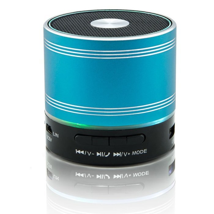 Turcom TS-451 Mini Blue Wireless Bluetooth Speaker 360 Degree Sound Enhanced Bass Hands Free 5 Hour Playtime Audio...
