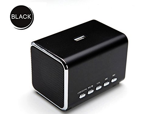 YUMQUA MD05B Portable Mini Speaker FM radio Computer Speakers TF Card/USB Flash MP4 Speaker Black