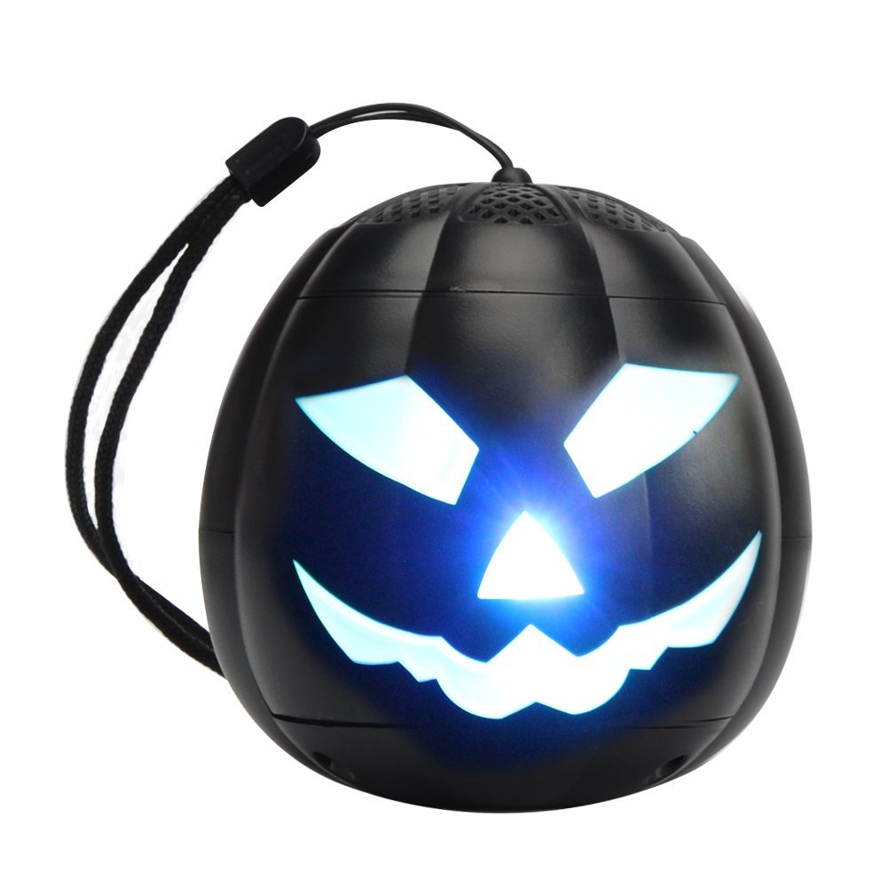 Halloween Bluetooth Speakers JxzH Cool LED Pumpkin Speakers Mini